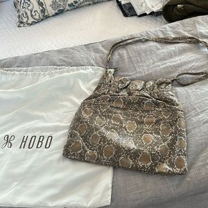 Hobo snakeskin shoulder handbag